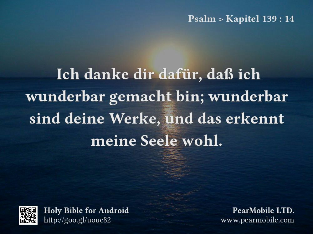 Psalm, Kapitel 139:14